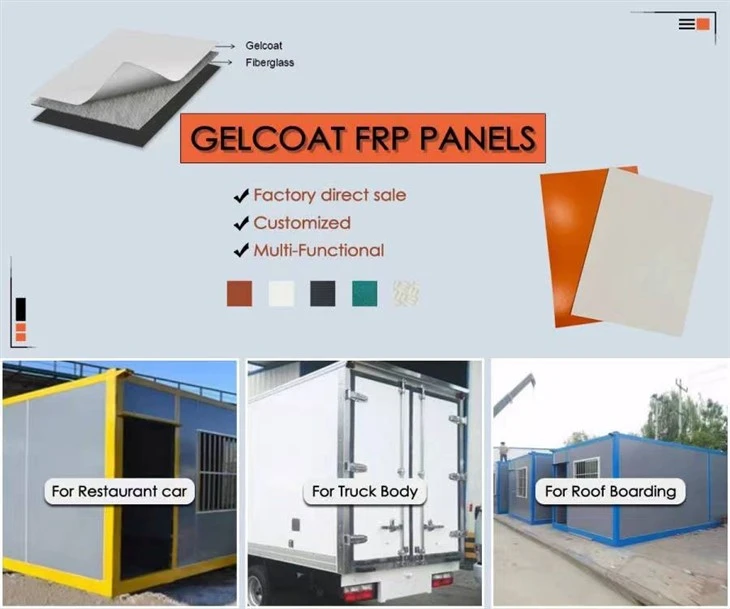 Smooth Gelcoat FRP Panel manufacturers